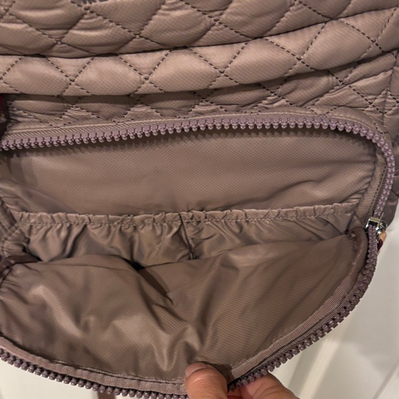 MZ Wallace Quilted Tan/mauve Backpack - Picture 9 of 10